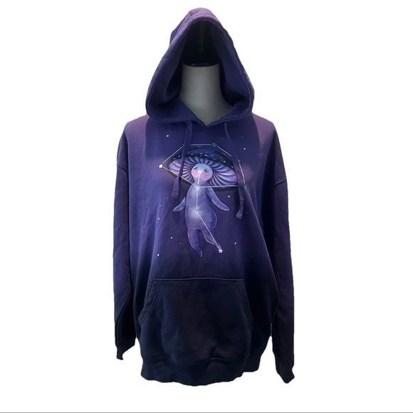 Tops - Fairydropart Mushroom Constellation Ombré Purple Hoodie S Whimsy Fairy Hippie